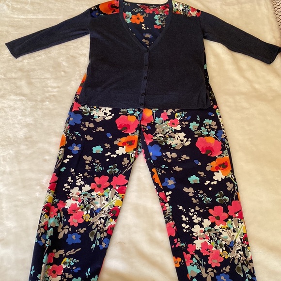NWOT MERONA Floral Print Ankle Length Pants Size 10 - Picture 15 of 15